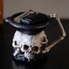 Vintage Candle Holders Creative Gothic Skull Candle Base Entrance Desktop Storage Tray Halloween Decoration Home Accessories