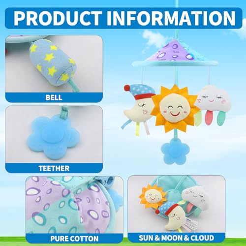 Cute Character Stroller, Mobile, Car Seat, Car Toy, Rattle, Rattle, Baby Toy, Baby Shower Gift, Birthday Gift, for Toddlers Aged 0 and Up