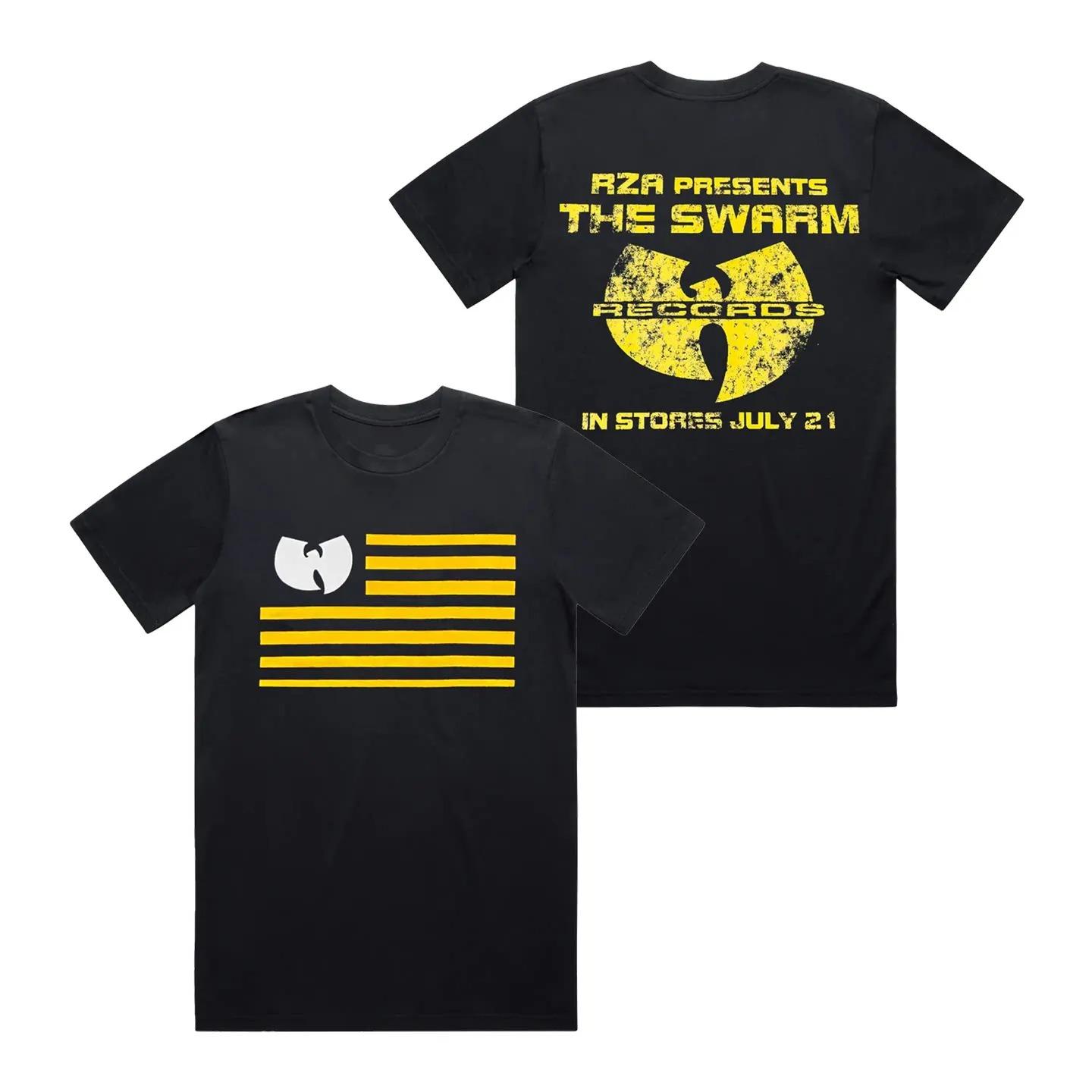 

2026 Hot WuTang Clan Hip Hop Group TShirt American Retro Loose ShortSleeve Unisex Streetwear Pure Cotton Comfort Tshirt S