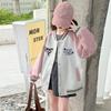 Children Korean Baseball Uniform Shirt for Teenage Girls Casual Spring Autumn Sports Outfit Kids Sporty Baseball Jacket Coat
