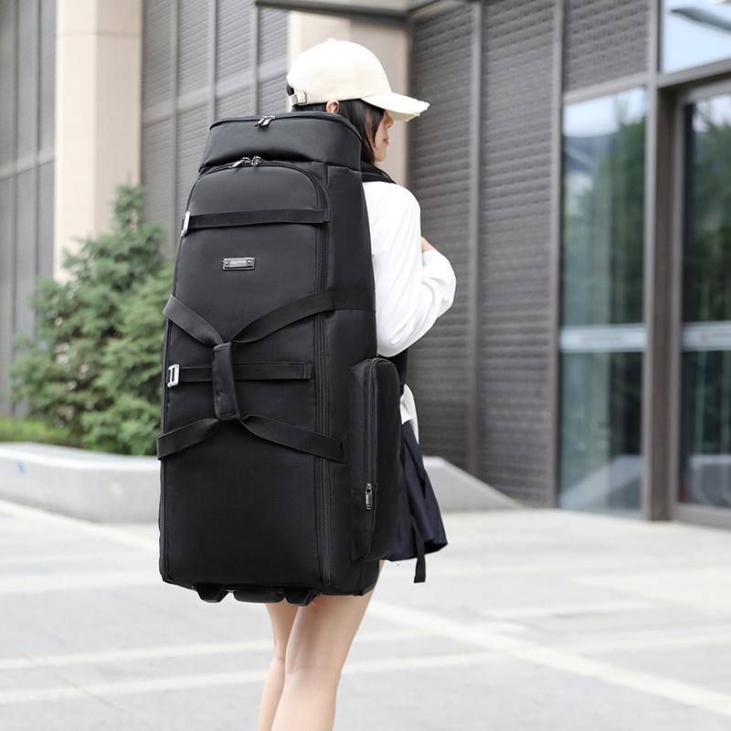 Portable Travel Bag, Tug Bag, Travel Outdoor Wheel Bag, Duffel Bag, Clothes Storage Bag, Large Shoulders Backpack