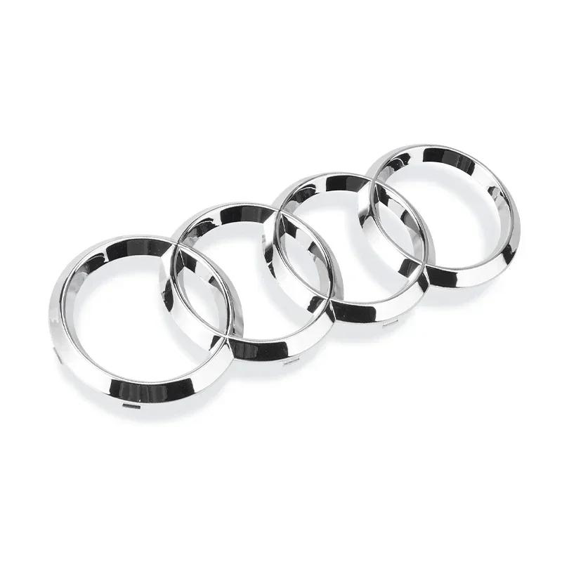 Car Logo Badge Black SFront Grille Rear Trunk 4Ring Sticker Emblem For Audi A1 A3 A4 A5 A6 A7 S3 S4 S5 S6 RS3 RS4 RS6 Q3 Q5 Q7
