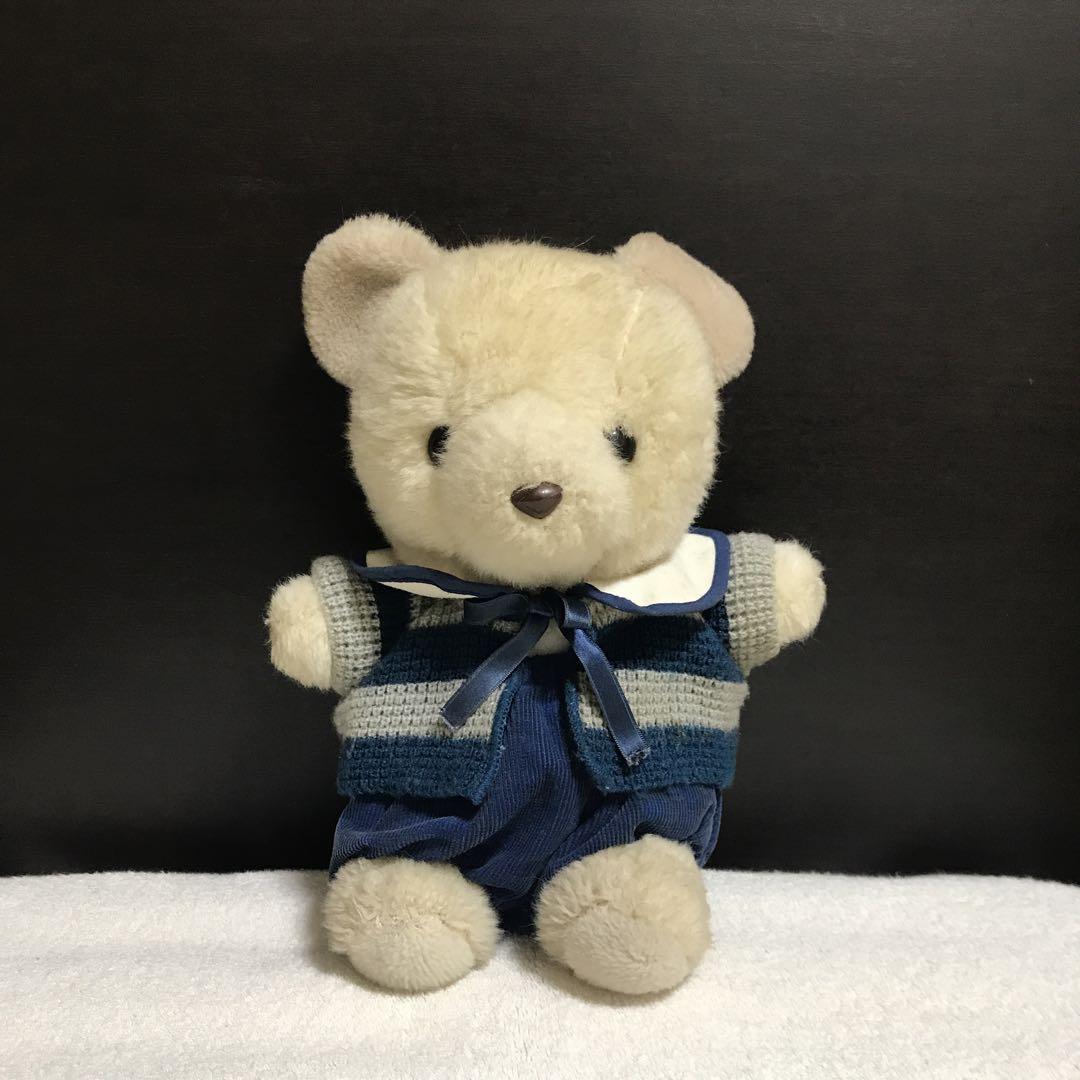 

[USED] Nakajima Heart&Heart Teddy Bear Plush Toy, Retro Style, Made in Japan