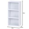 Fuji Boeki Color Box Bookshelf, 3 Tiers, 41.8cm Wide x 29cm Deep x 89cm High, White, Shelf, Storage Box, Assembly Required, 93501 43856