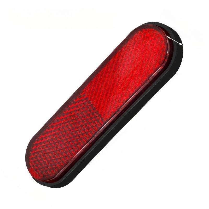 1pc Universal Red Oval Safety Reflectors 10.11X3cm for Motorcycles Plastic Self-Adhesive Reflective Stickers for Car Motorcycles
