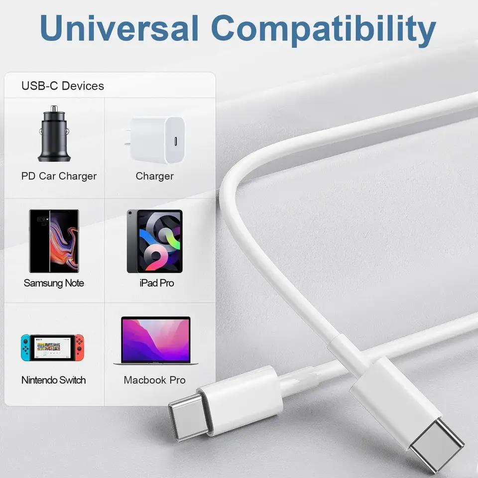 66W Type C PD 30W USB Cable For Apple iPhone 16 15 14 13 11 Pro Max 12 Mini 7 8 Plus XS R Fast Charging USB C Cable Charge Wire 4