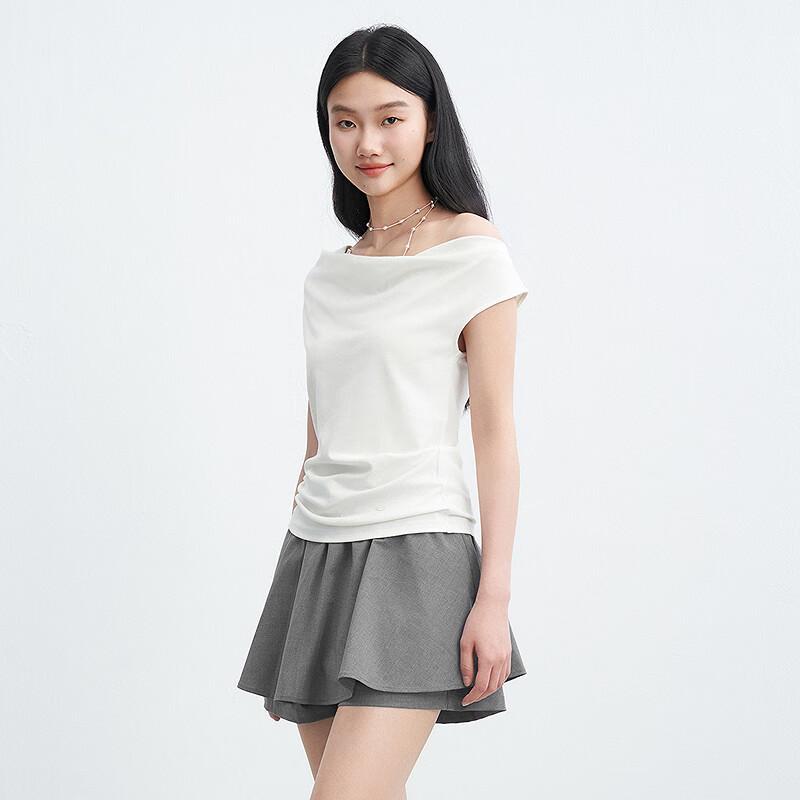 Ledin Antibacterial Slim Fit Draped Neck T-Shirt
