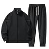 Men's Spring/Autumn Stand-Up Collar Sports Suit: Long Sleeve Running Top & Tapered Leg Pants