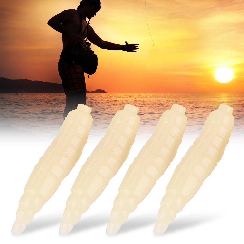 200pcs 17mm Small Artificial Maggot Grub Soft Lure LifE like Worms Fishing Baits