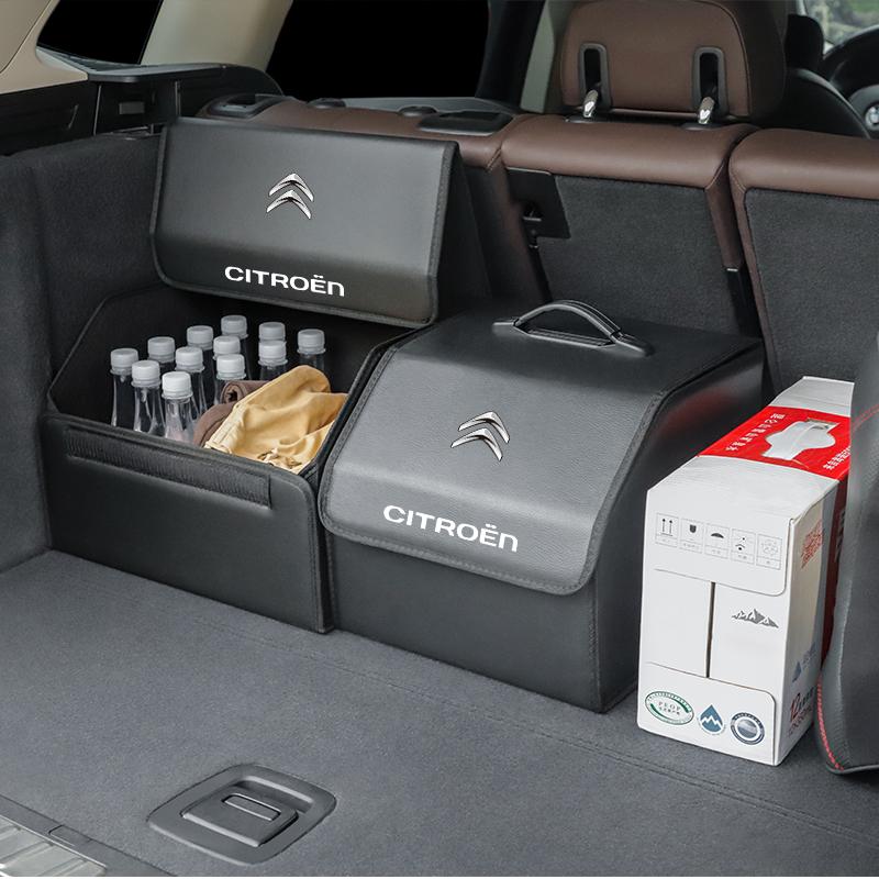 Car Trunk Organizer Large Capacity Waterproof Storage Box For Citroen C4 C3 C5 C5X e-C4 X e-C3 C-Elysee Berlingo C1 C6 Keychain ald256