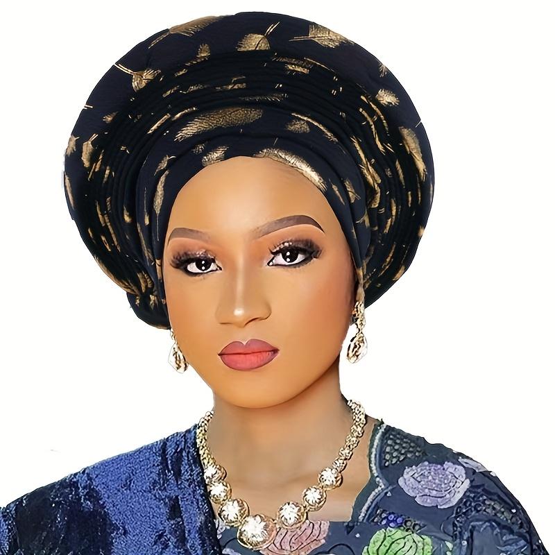 1 шт. Мусульманский многослойный африканский тюрбан, шапка, этнический стиль, декоративный платок, шапочка, модный головной убор