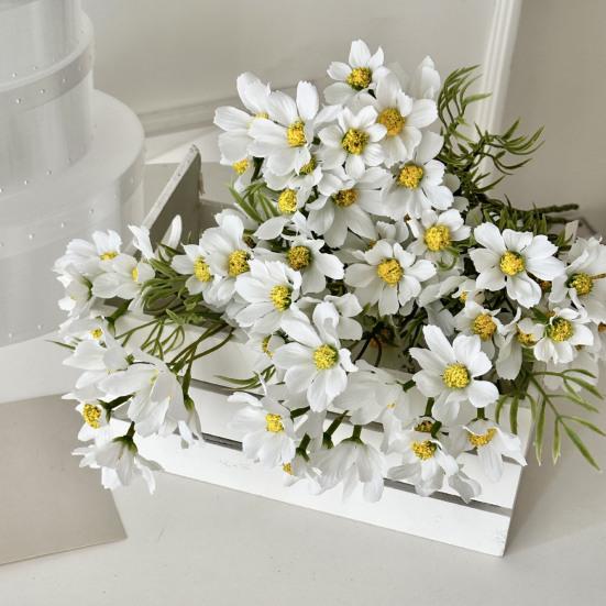 Artificial Spring Flowers Realistic Faux Wildflowers with Stem Colorful Floral Bouquet for Vase Indoor