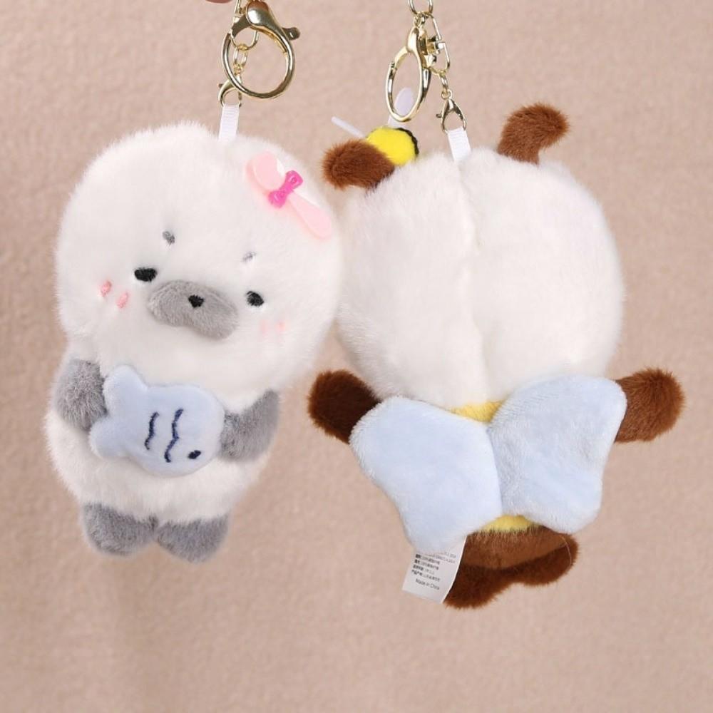 Soft Seal Stuffed Animal Keyring Stuffed Seal Soft Plush Doll Keychain Girls Gift