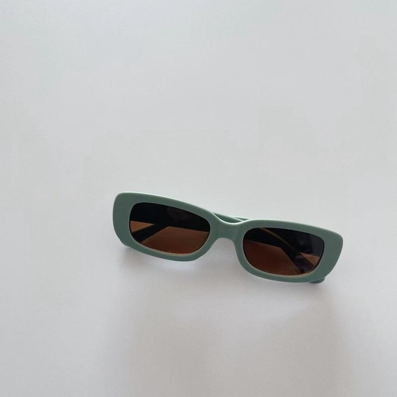 Children Sun Glasses Narrow Square Frame Catwalk Style UV Protection Fashionable Unisex Kids