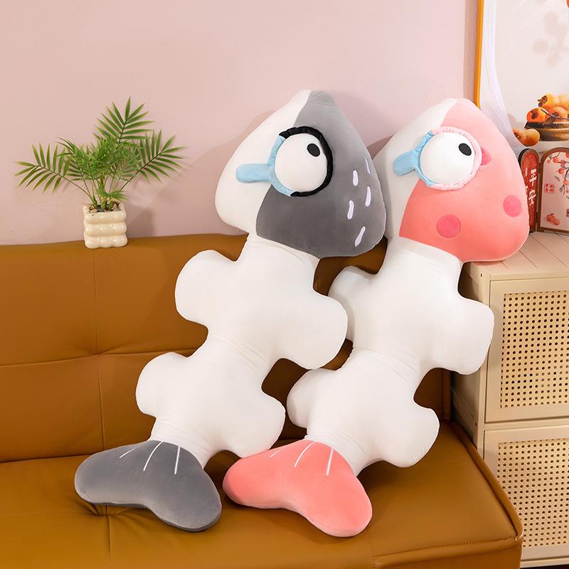 Creative soft cute fish bone long throw pillow sofa throw pillow living room creative decorative pillow pillow girl heart cushion