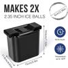 Crystal Clear Ice Ball Maker Ice Cube Maker 2.35in Spherical Whiskey Tray Mould Bubble-Free  Diamond Skull Rose Ice Box Mold