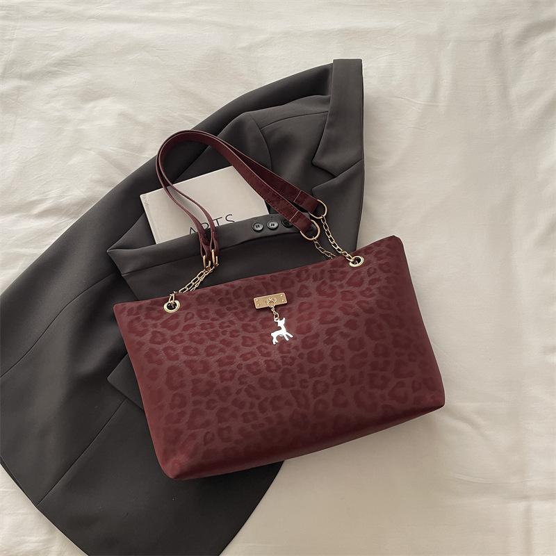 Large capacity tote bag autumn and winter versatile commuter shoulder underarm bag texture handbag