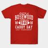 Men Black Print T-shirt Caddyshack Bushwood Caddy Day Retro 1980 No-Cut Transfer Paper Print Cotton Tshirt