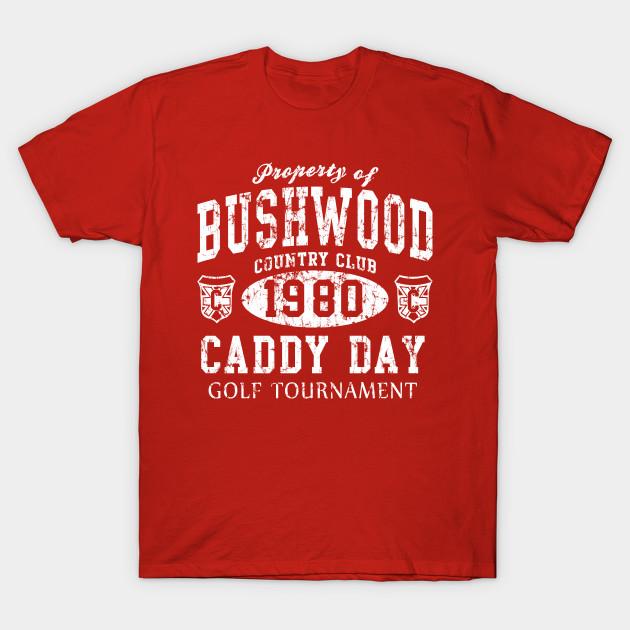 Men Black Print T-shirt Caddyshack Bushwood Caddy Day Retro 1980 No-Cut Transfer Paper Print Cotton Tshirt S красный