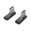 1 Pair Left And Right Angled USB A To USB C Converter Replacement Adapter Support Data Transfer And Powering Devices