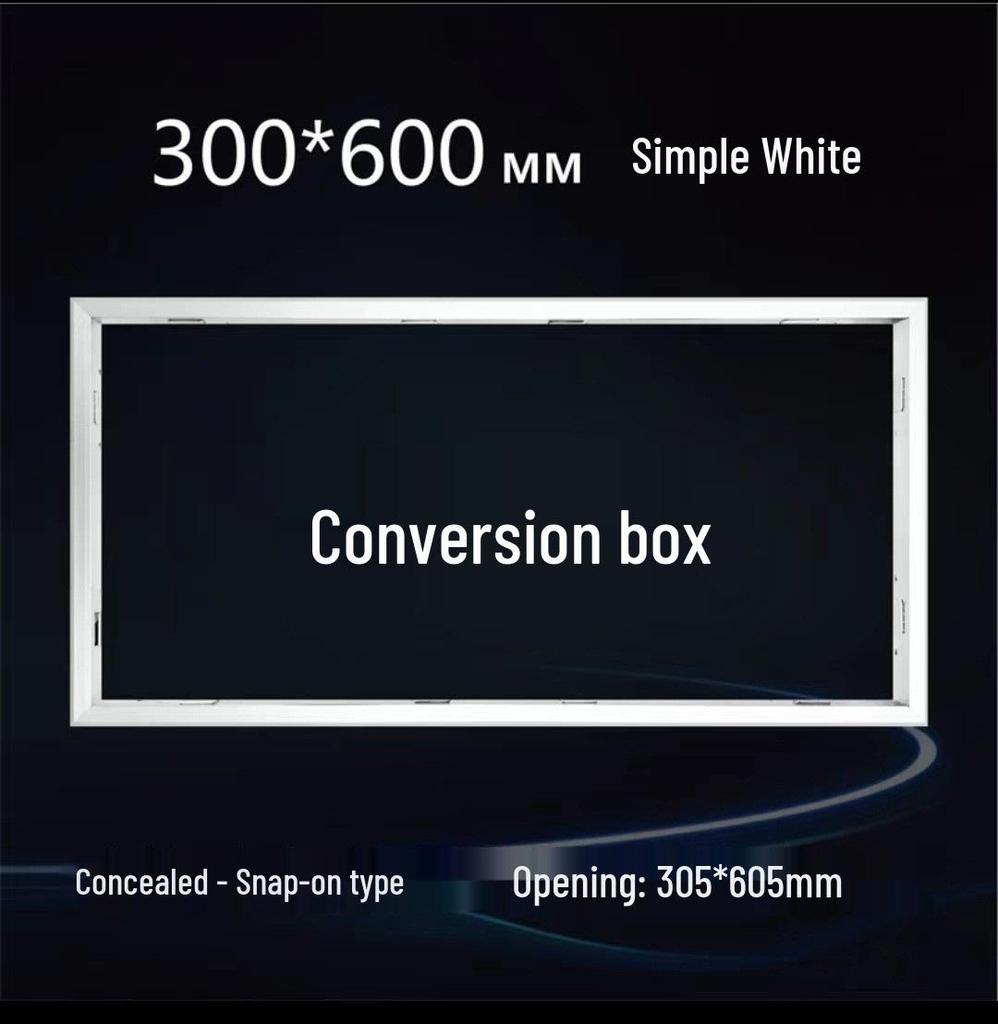 LED Integrated Ceiling Panel Light, 600x600, Recessed Flat Light for Office, Kitchen, Gypsum Board Clip-In