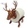 Décoration d'Accessoire de Salle de Bain Moderne Porte-Rouleau de Papier Toilette Cerf Imprimé en 3D, Support Distributeur Stable pour Rouleau de Mouchoirs, Stockage de Serviettes Décoratif en PLA Imperméable,