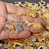 Mix Charm Metal Gold/Silver Color Animal Sun Angel Leaf DIY Pendant Charms For Jewelry Making Bulk Vintage Materials Accessories