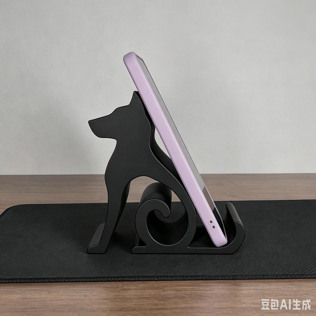 3D Printed Cute Cat Dog Phone Stand, Creative Pet Desktop Holder