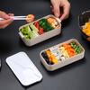 Chopsticks Dinnerware Tableware Lunch Box Microwave Heating Food Storage Container Wheat Straw