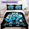 3PC Custom Name Blue Dino Power Bedding Set Printed  Bedding Set Duvet Cover Closure Includes 1 Duvet Cover & 116 Pillowcases for Bedroom