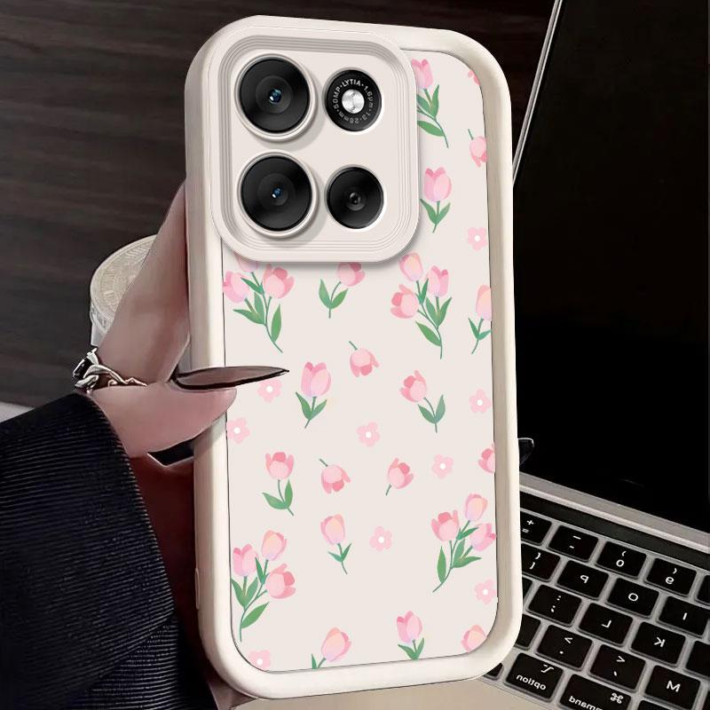 Tulip Flower Phone Case For Motorola Moto G86 G56 5G G 86 G56 MotoG56 MotoG86 Case Shockproof Soft Silicone Protect Cover Bumper