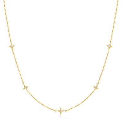 ANIA HAIE Gold Star Station 925 Zilveren Ketting N061-04G