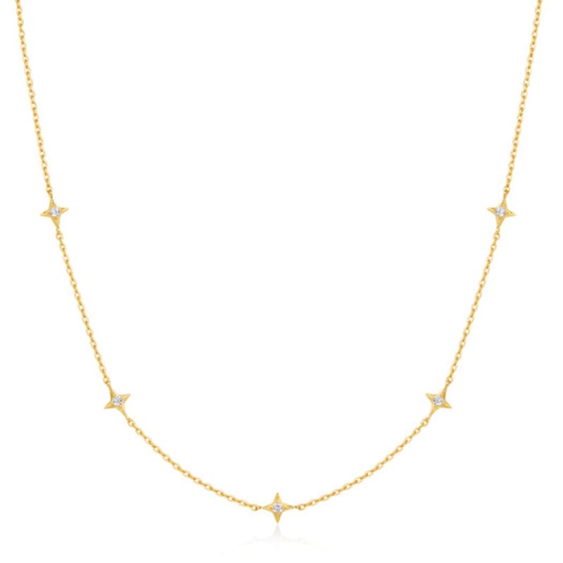 

ANIA HAIE Gold Star Station 925 Silver Necklace N061-04G single type