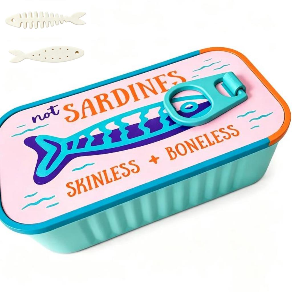 Sardine Tin Jewelry Box 3D Printed Necklace Earring Storage Box Easy Open Lids For Crafts & Packaging Storage