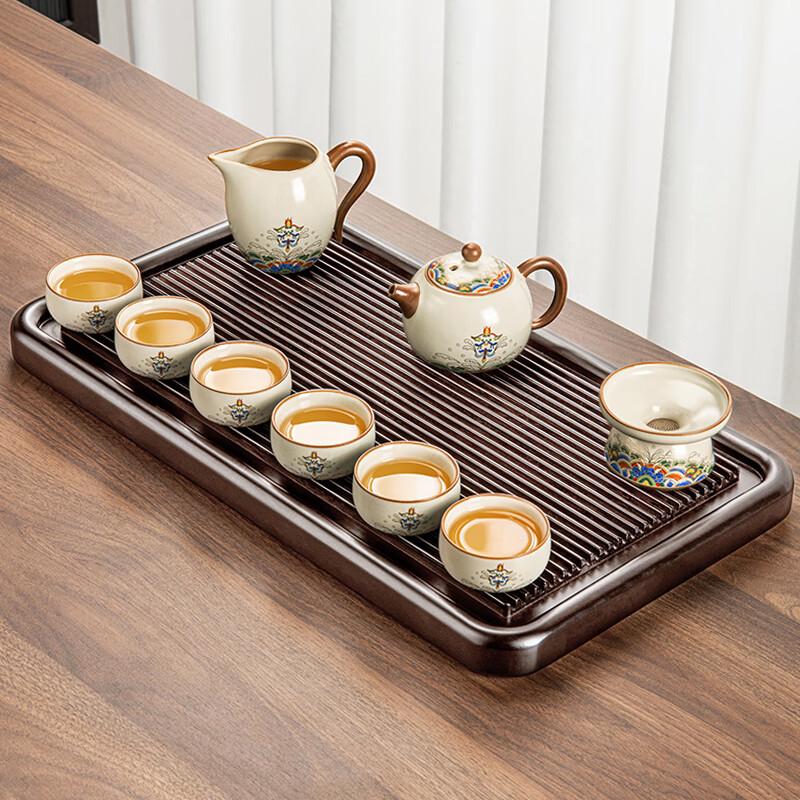 Lainuo Chinese Ru Kiln Teapot & Tea Tray Set