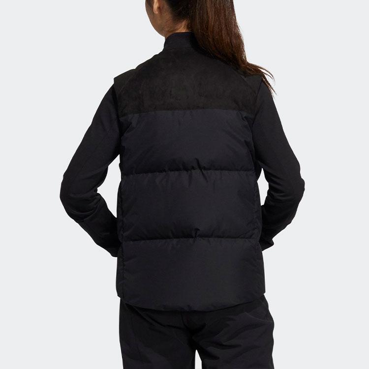 Adidas FW22 Solid Casual Down Vest Women Outerwear Black H23077