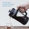 Easyworkz French Coffee Tea Soft 350ml Black Press, Heat-Resistant Glass, & Only, Grip, (3 Cups),