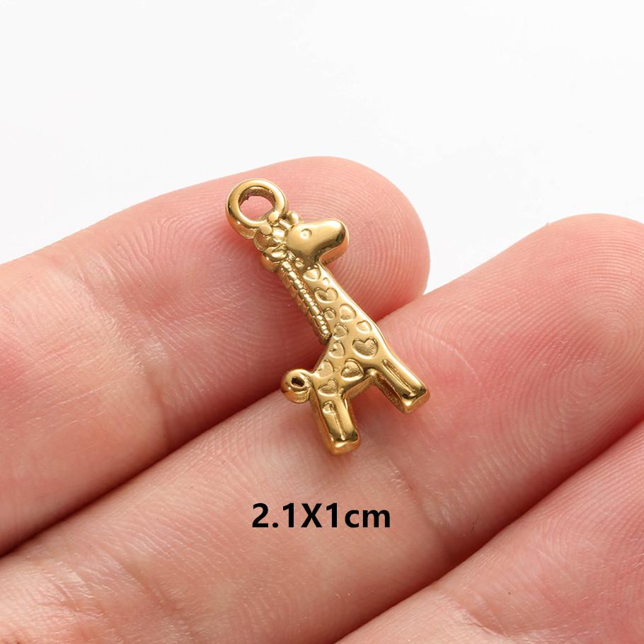 6pcs Fashion Animal Pendant Sea Turtle Tail Horse Stainless Steel Lobster Bird Charms for Jewelry Making Bulk Handmade Keychain