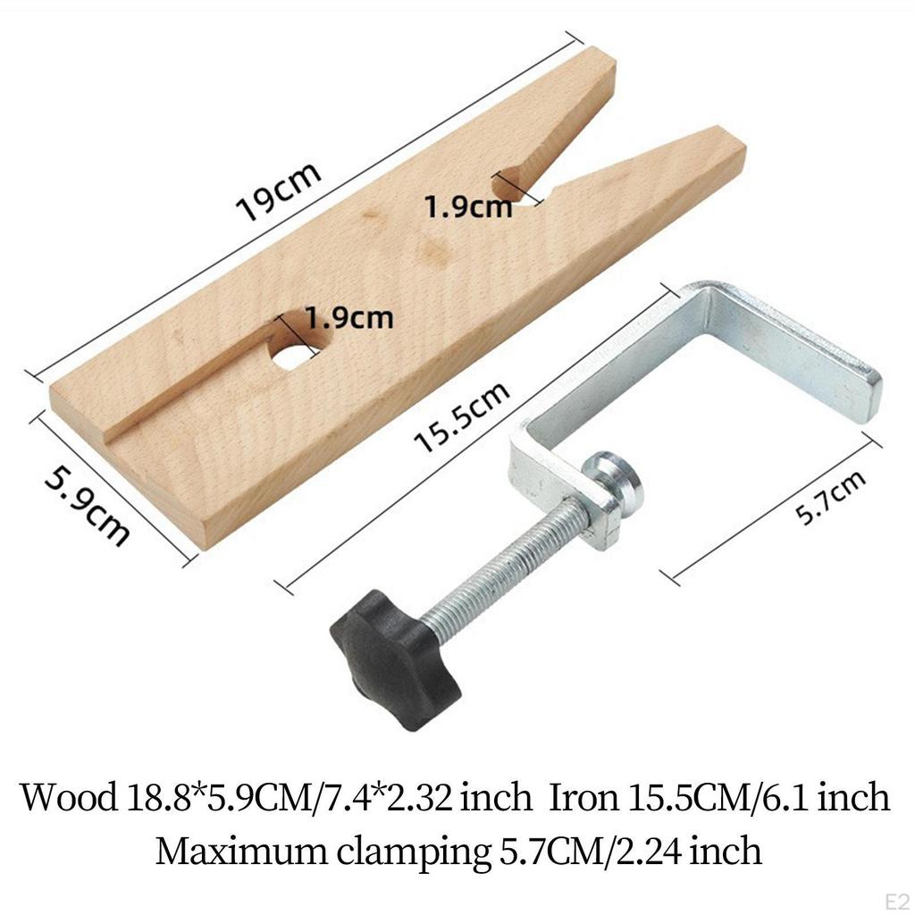 Bench Pin Clamp Jeweler Table Jewelers Adjustable V Groove Wooden Workbench for Jewelry