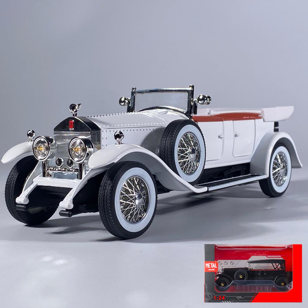 1:24 Rolls Royce Phantom I 1925 Luxury Car Alloy Metal Diecast Model Car Sound And Light Home Decoration Ornaments Classic Retro