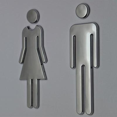 3D DIY Mann & Frau Toilettenaufkleber WC Türschild Abziehbilder Toilettenschilder Waschraum Beschilderung Plakette Wandaufkleber Dekor Abnehmbar