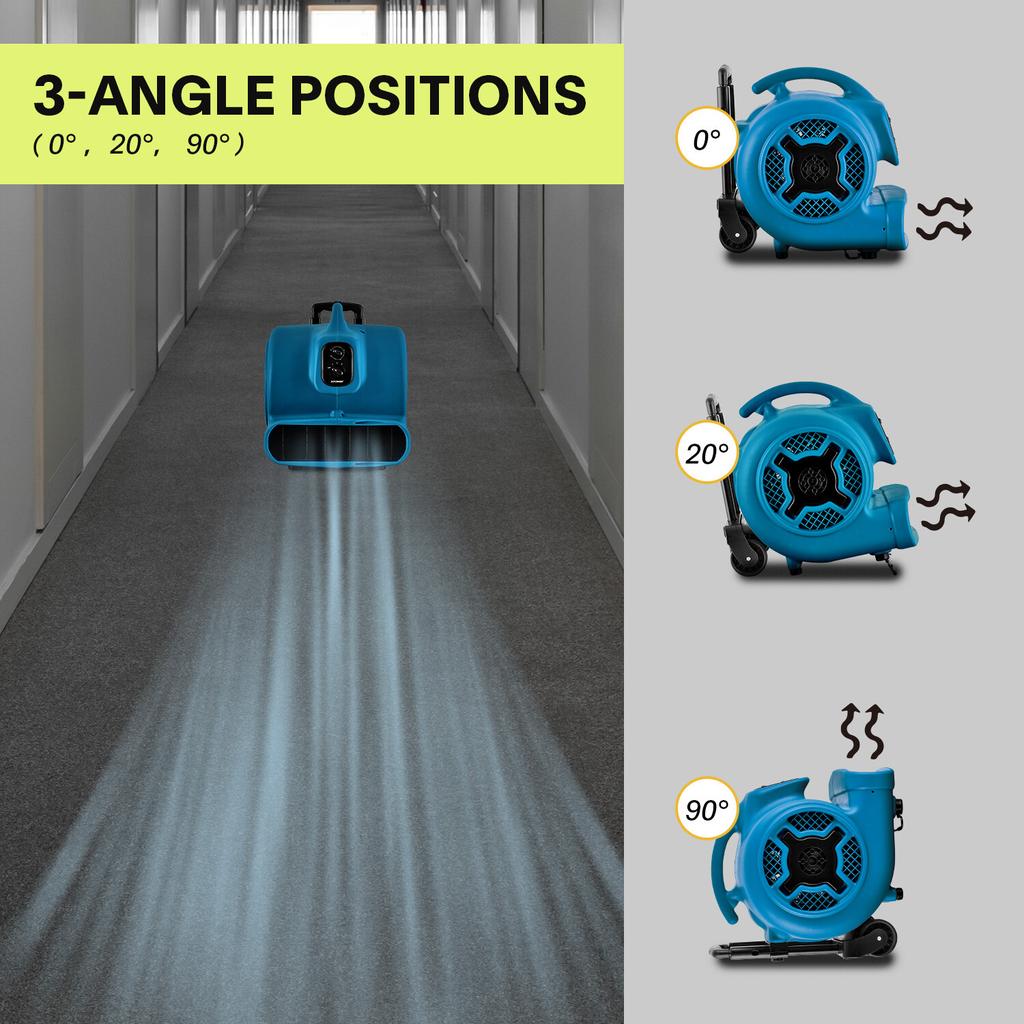 XPOWER P-850TH Blue Large-Scale Floor Blower Timer Tie Rod Grapefruit Scent Bead