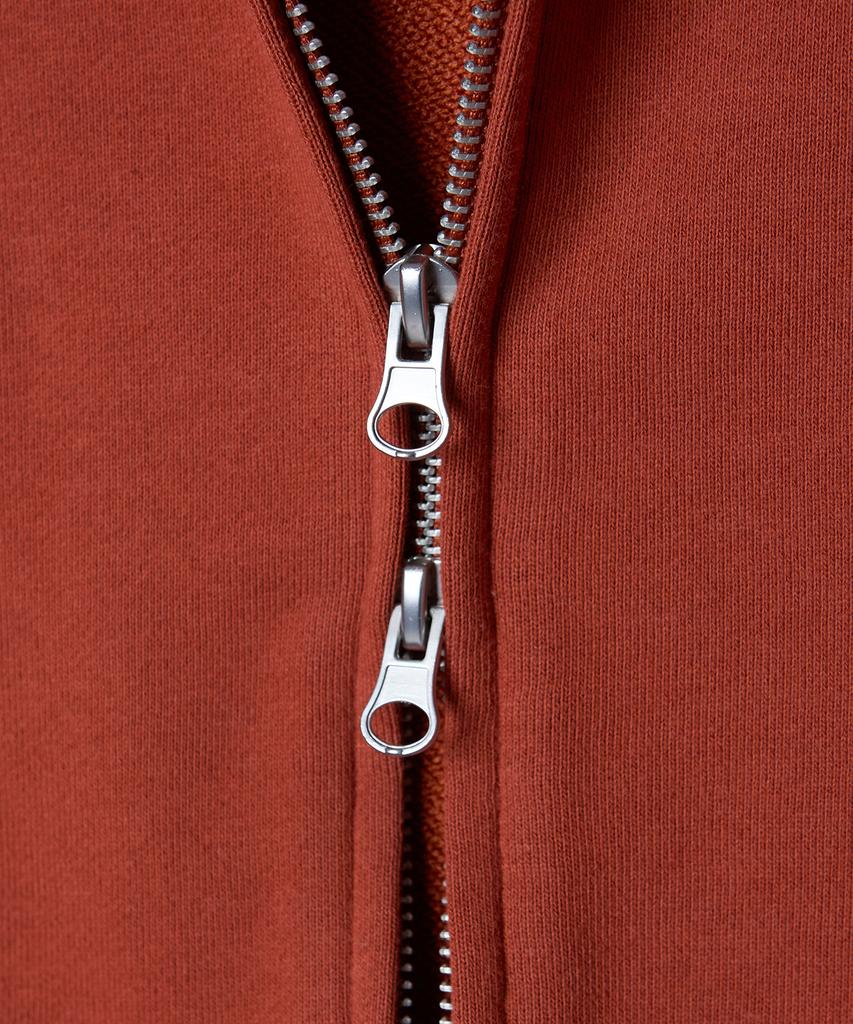 Yale Small Arch Zip-Up Hoodie_Coral