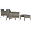 Vidaxl 5-Cz. Set da Giardino, Cuscini, Grigio, Rattan PE