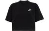 Crop Tops Women's Black Crew Neck Moderate CJ3758-011