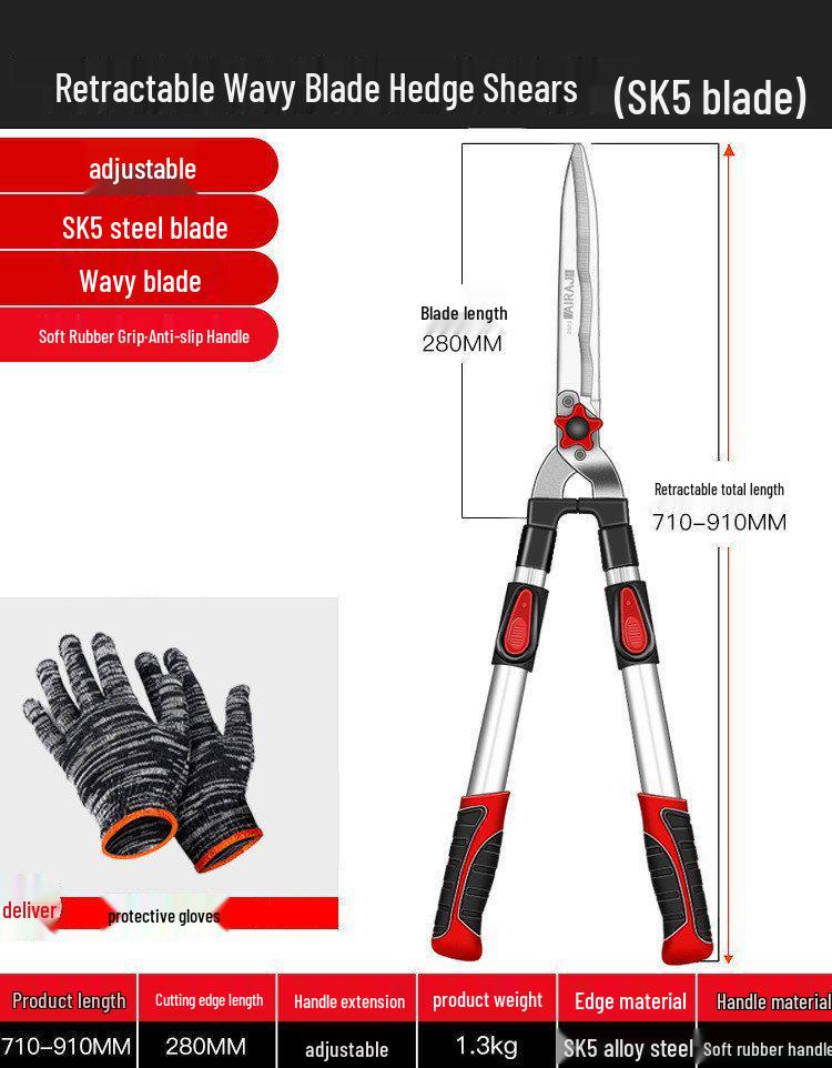 German Garden Pruning Shears - Ideal for Fruit Trees, Flowers, Hedges, and Branches