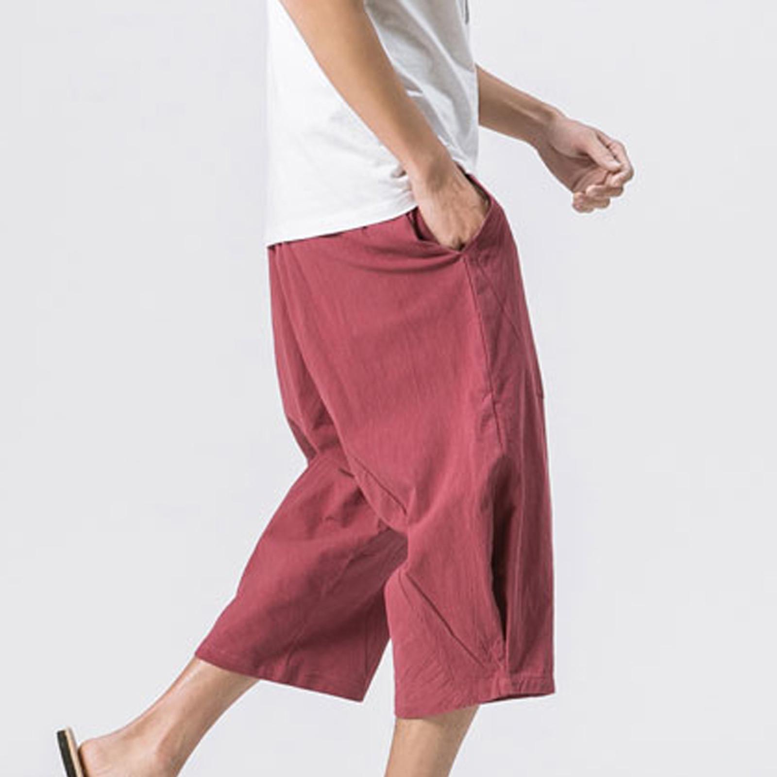 Мужские ленивые свободные хлопковые брюки Харлан из конопли с эластичной резинкой — фото 9