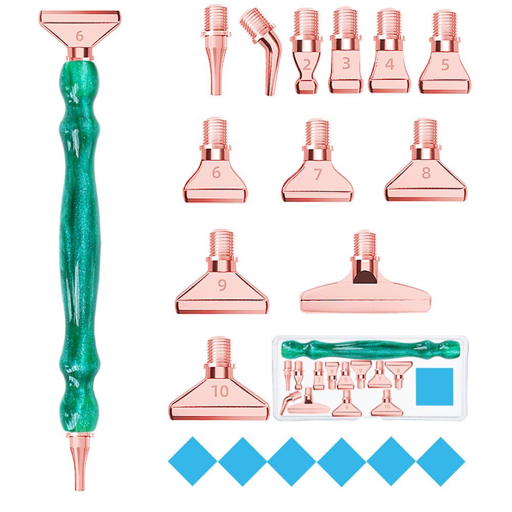 Diamant-Pinselset - Ein 19-teiliges Set lebendiger Farbverlaufswerkzeuge mit ergonomischen Griffen für präzises Diamantmalen