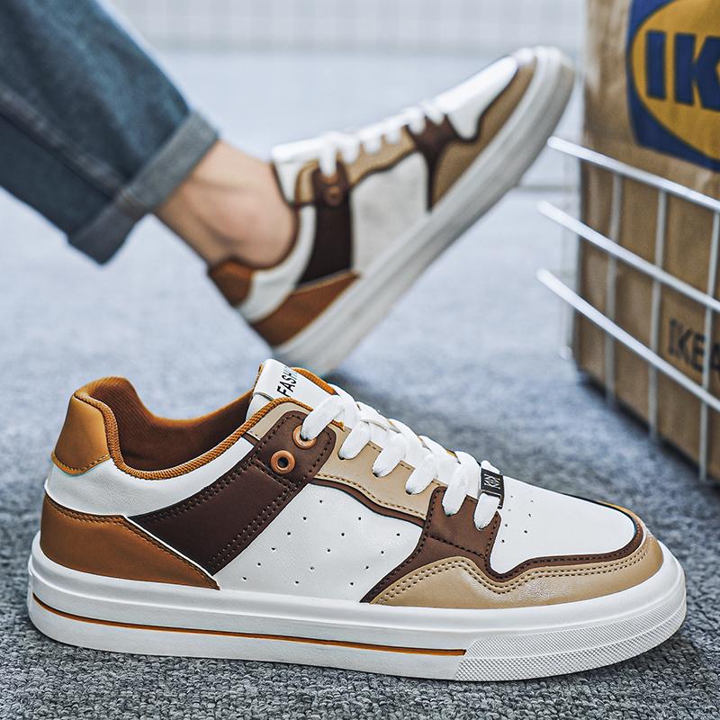 2025 Neue Atmungsaktive Herrenschuhe, Koreanische Version von All Sports Casual Board Schuhe, Abriebfest Rutschfest Kleine Weiße Schuhe