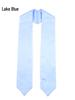 Custom Children's Satin Graduation Gown Set with Embroidered Sash, Tie, and Shawl